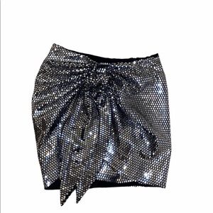 Sequinned mini skirt